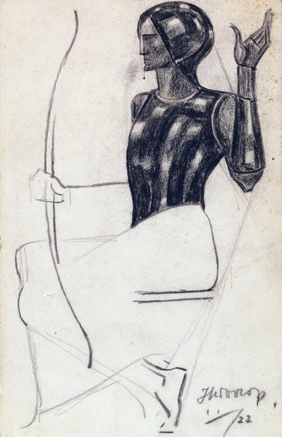 Seated Female Archer by Jan Toorop